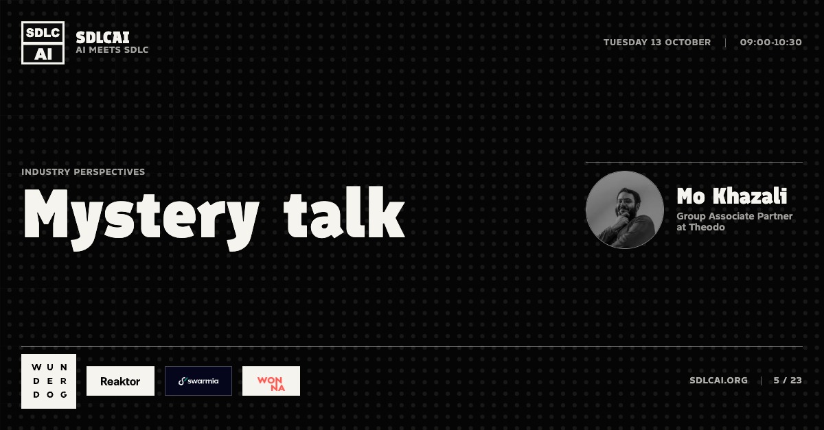 Talk title slide 5: Mystery talk / 09:00-10:30