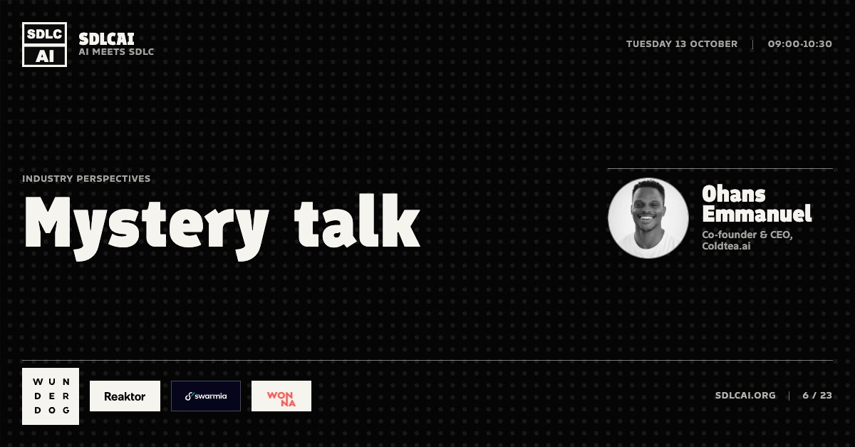 Talk title slide 6: Mystery talk / 09:00-10:30