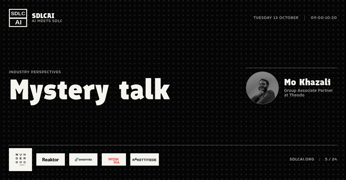Talk title slide 5: Mystery talk / 09:00-10:30